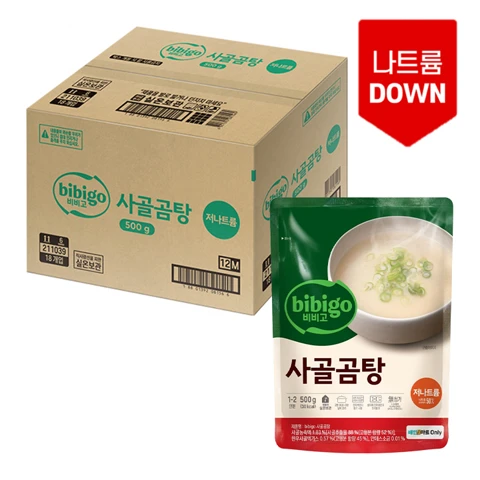 비비고 저나트륨 사골곰탕 500gX18개(1box)