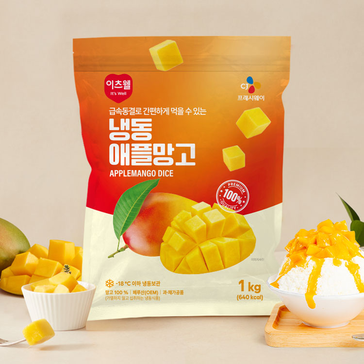 [행사]냉동애플망고(다이스)1Kg X3개