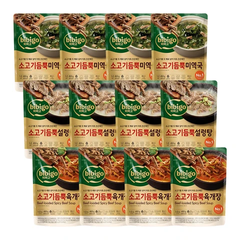 [소고기듬뿍세트]비비고 소고기듬뿍 미역국 460gX4개+설렁탕 460gX4개+육개장 460gX4개(총12개)