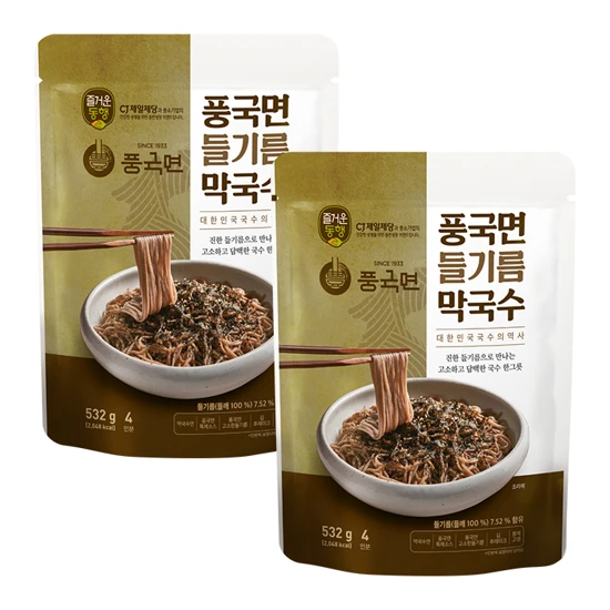 즐거운동행 풍국면 들기름 막국수 532g(4인분)X 2개