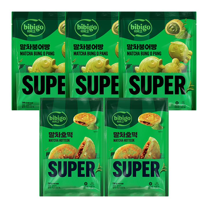 비비고 말차붕어빵 240gX3개+비비고 말차호떡 210gX2개